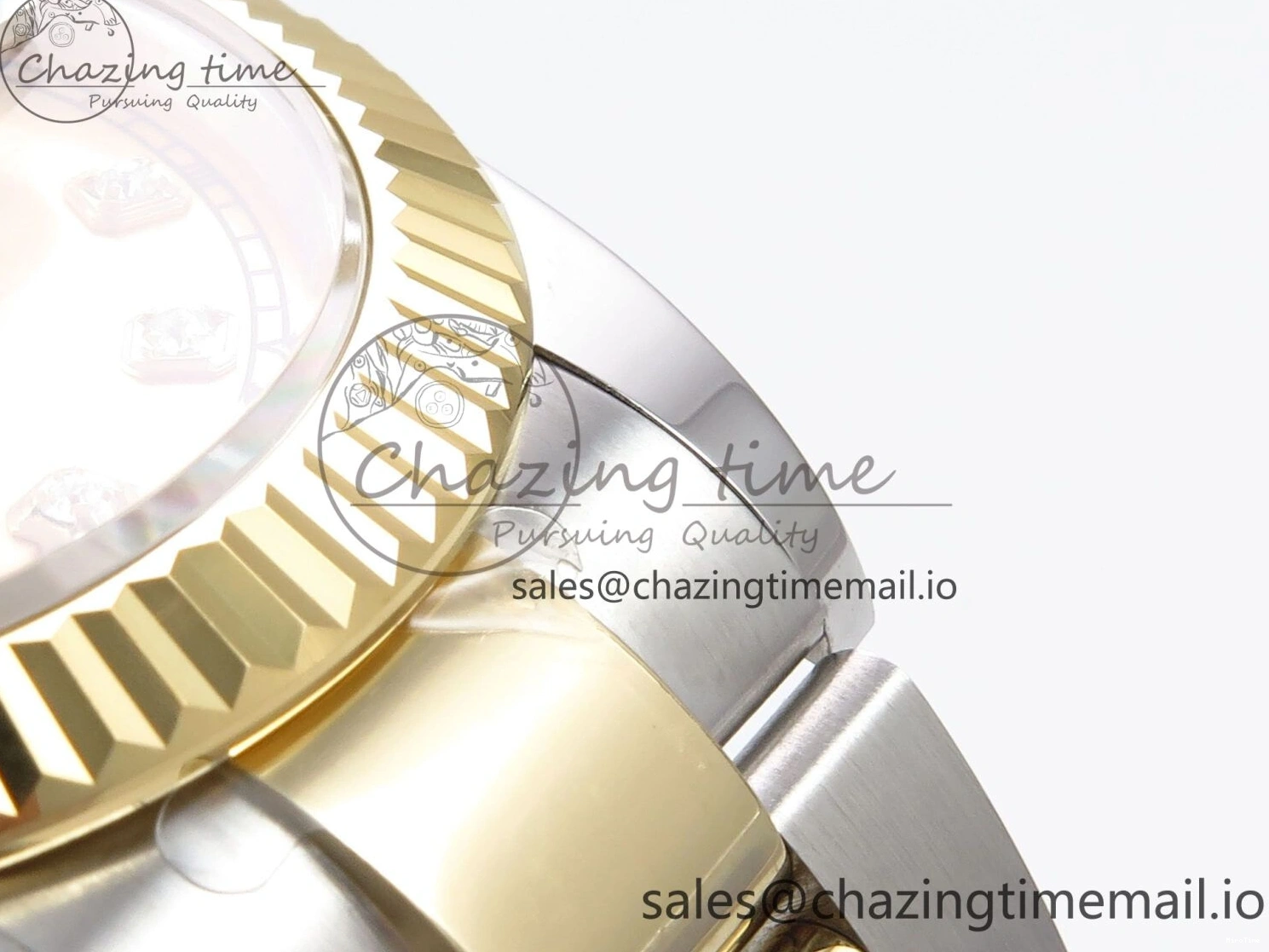 MiroTime 1229 DateJust 41 126333 EWEF Best Edition YG Diamonds Dial on SS YG Oyster Bracelet A Minimalist 973